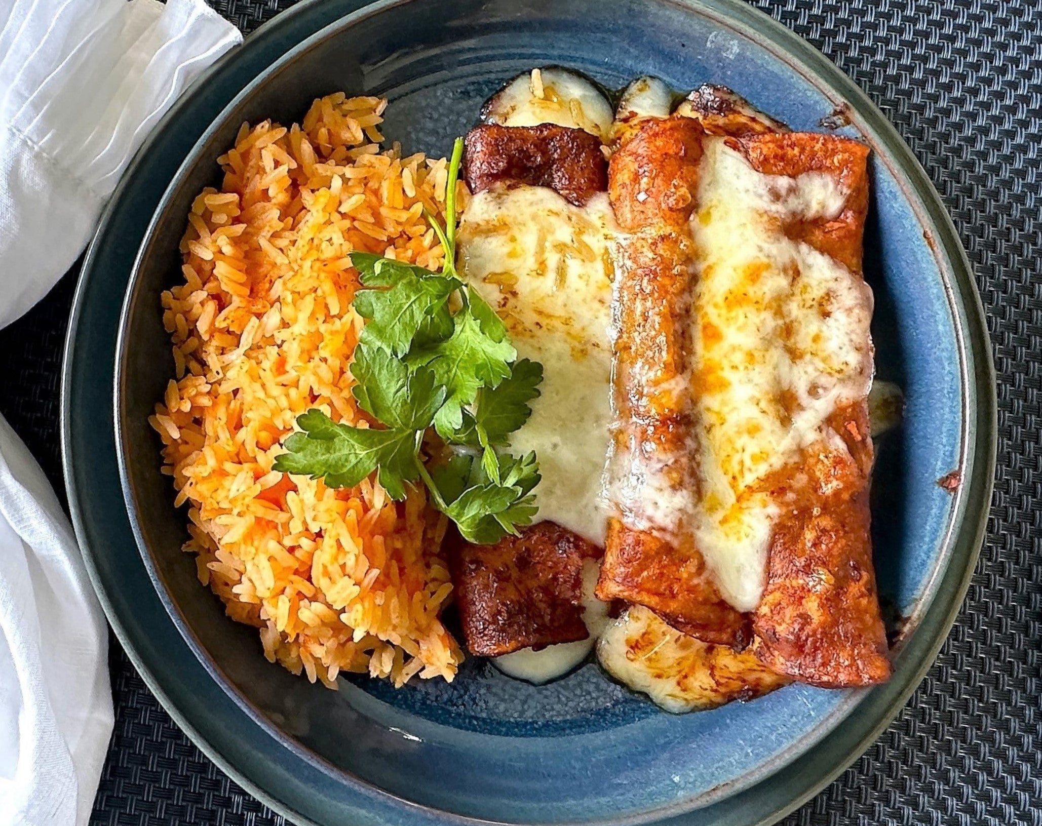Red Cheese Enchiladas (Enchiladas Rojas de Queso) - Serves 2