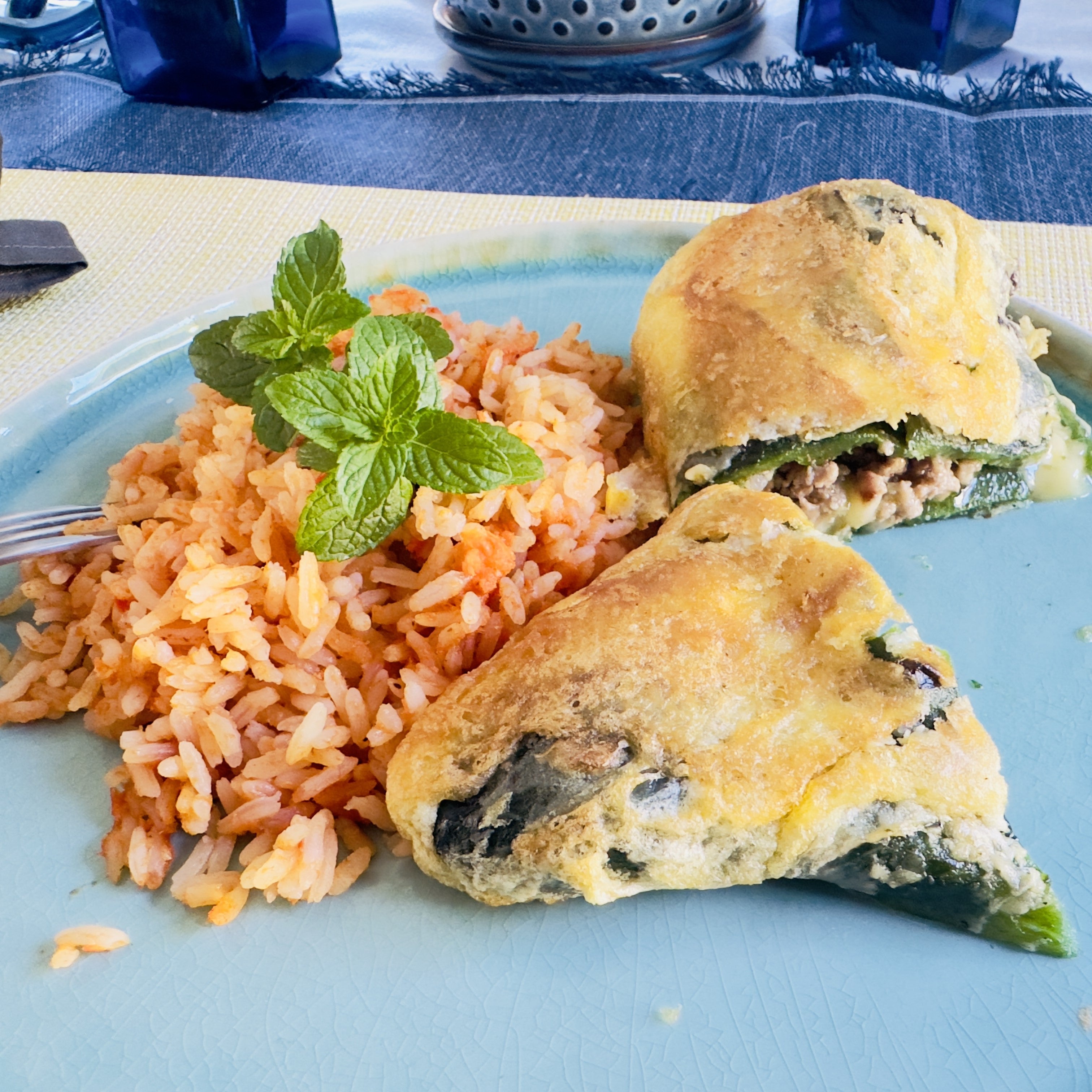 Stuffed Peppers (Chile Relleno) - Serves 2